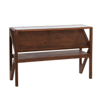 Yuki bijzettafel 119x41x80 cm hout/glas van het woonmerk Light&Living