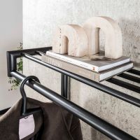 Haines kapstok 20 haaks hoog roede ronde buis - donkergrijs mat