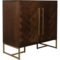 Class wandkast 50x100x100 cm bruin/goud van het woonmerk Dutchbone