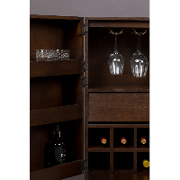 Dutchbone Class wandkast 50x100x100 cm bruin/goud