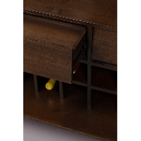 Dutchbone Class wandkast 50x100x100 cm bruin/goud