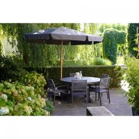 Parasol Libra houtlook Ø3mtr - grijs