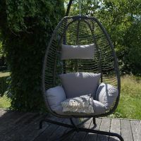 Rope hangstoel grijs