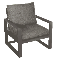 Loungestoel Pina Colada nuance - antraciet