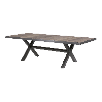 Tuintafel Castilla nuance met kruispoot 243x103 cm - bruin