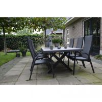 Tuintafel Castilla nuance met kruispoot 243x103 cm - bruin