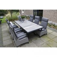 Tuintafel Castilla nuance met kruispoot 243x103 cm - bruin