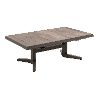 Uittrektafel verstelbaar Castilla Pardo 143/183x88x54/74cm - bruin