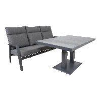 Loungebank Ohio 3-pers - grijs