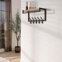 Fraaai Felice kapstok 2x5 haken - bruin