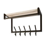 Fraaai Felice kapstok 2x5 haken - bruin