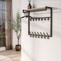 Felice kapstok hoog 3x7 haken - bruin