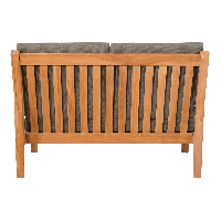 Teak loungebank teak 124cm + kussen