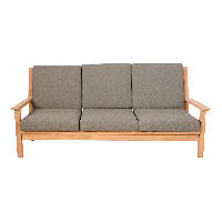Teak loungebank 180cm + kussen