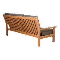 Teak loungebank 180cm + kussen