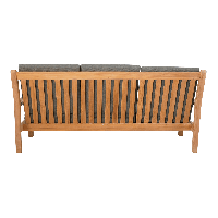 Teak loungebank 180cm + kussen