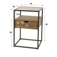 Warner kaptafel keramiek - beige