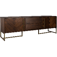 Class dressoir laag MDF 45x180x60 cm bruin/goud