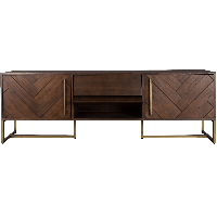 Class dressoir laag MDF 45x180x60 cm bruin/goud