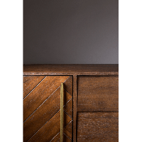 Class dressoir laag MDF 45x180x60 cm bruin/goud