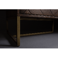 Class dressoir laag MDF 45x180x60 cm bruin/goud