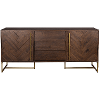 Class dressoir hoog MDF 45x180x80 cm bruin/goud van het woonmerk Dutchbone