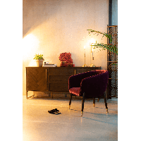 Class dressoir hoog MDF 45x180x80 cm bruin/goud