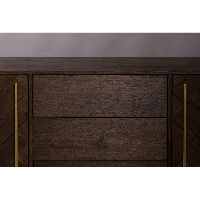 Class dressoir hoog MDF 45x180x80 cm bruin/goud