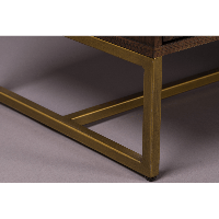 Class dressoir hoog MDF 45x180x80 cm bruin/goud