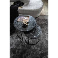 Marmer bijzettafel Romeo - set van 2