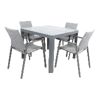 Tuintafel castilla onbonte 100x100 cm - lichtgrijs