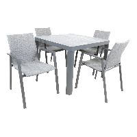 Tuintafel castilla onbonte 100x100 cm - lichtgrijs