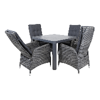 Tuintafel castilla onbonte 100x100 cm - lichtgrijs