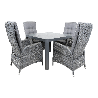 Tuintafel castilla onbonte 100x100 cm - lichtgrijs