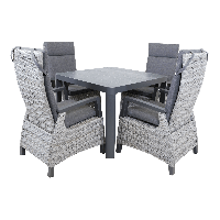 Tuintafel castilla onbonte 100x100 cm - lichtgrijs