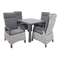 Tuintafel castilla onbonte 100x100 cm - lichtgrijs