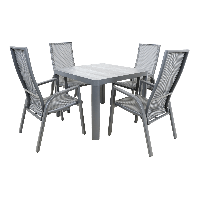 Tuintafel castilla onbonte 100x100 cm - lichtgrijs