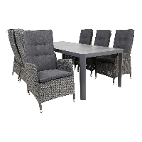 Tuintafel castilla onbonte 220x100 cm - antraciet