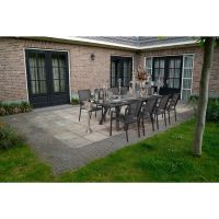 Uittrektafel Castilla nuance 204/264x102 cm - antraciet