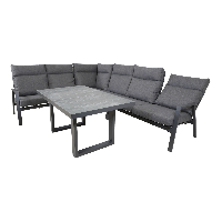 Lounge tafel hoog Prato 2.0 nuance 140x85 cm - antraciet