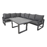 Lounge tafel hoog Prato 2.0 nuance 140x85 cm - antraciet