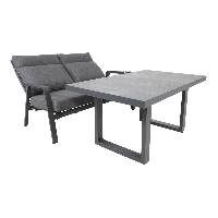 Lounge tafel hoog Prato 2.0 nuance 140x85 cm - antraciet
