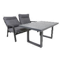 Lounge tafel hoog Prato 2.0 nuance 140x85 cm - antraciet