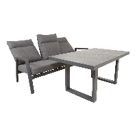 Lounge tafel hoog Prato 2.0 nuance 140x85 cm - antraciet
