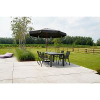 Parasol Libra houtlook Ø3mtr - grijs