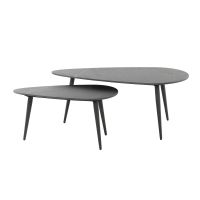 Fraaai Timothy salontafel set van 2 - keramiek zwart