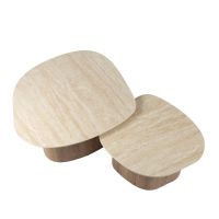Fraaai Dexter salontafel set van 2 - keramiek travertine