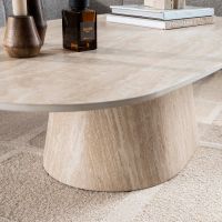 Fraaai Giordano salontafel Deens ovaal 135 cm keramiek - beige