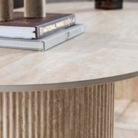 Fraaai Hujo salontafel ovaal 135 cm keramiek - beige