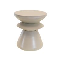 Louis bijzettafel metaal ø36x39,5cm - licht grijs